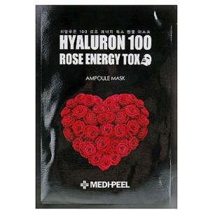 Medi-Peel Тканевая маска-детокс с экстрактом розы и пептидами Hyaluron 100 Rose Energy Tox 25 гр