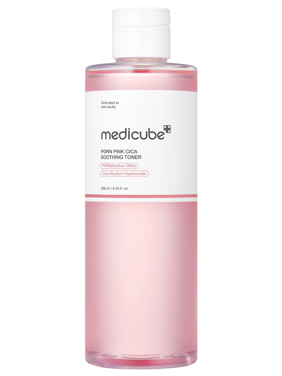 Medicube Успокаивающий тонер с ПДРН и комплексом пептидов PDRN Pink CICA Soothing Toner 250 мл