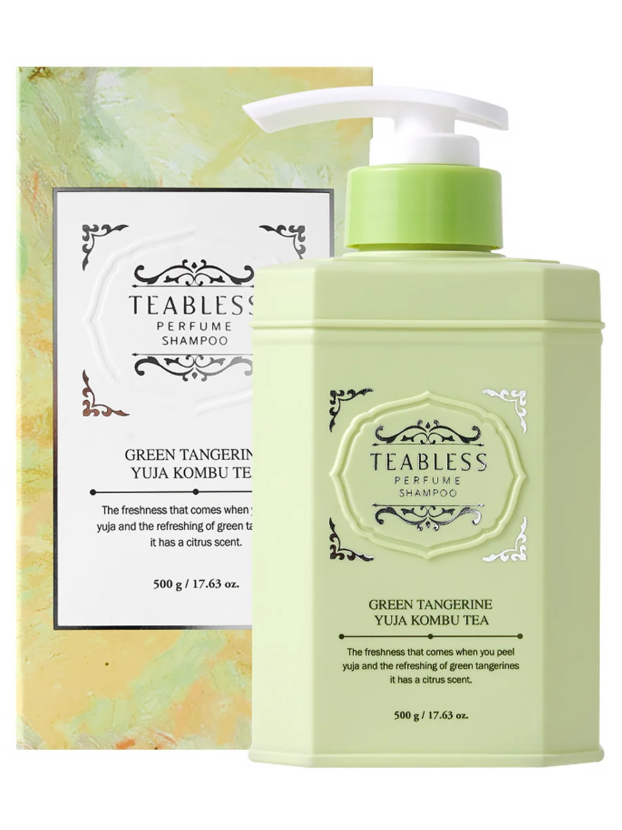Teabless Парфюмированный шампунь «Зеленый мандарин» Green Tangerine Yuja Kombu Tea Perfume Shampoo 500 гр