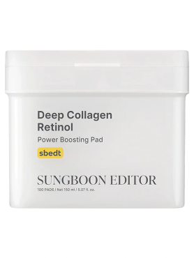 Sungboon Editor Обновляющие пэды с коллагеном и ретинолом Deep Collagen Retinol Power Boosting Pad 100 шт
