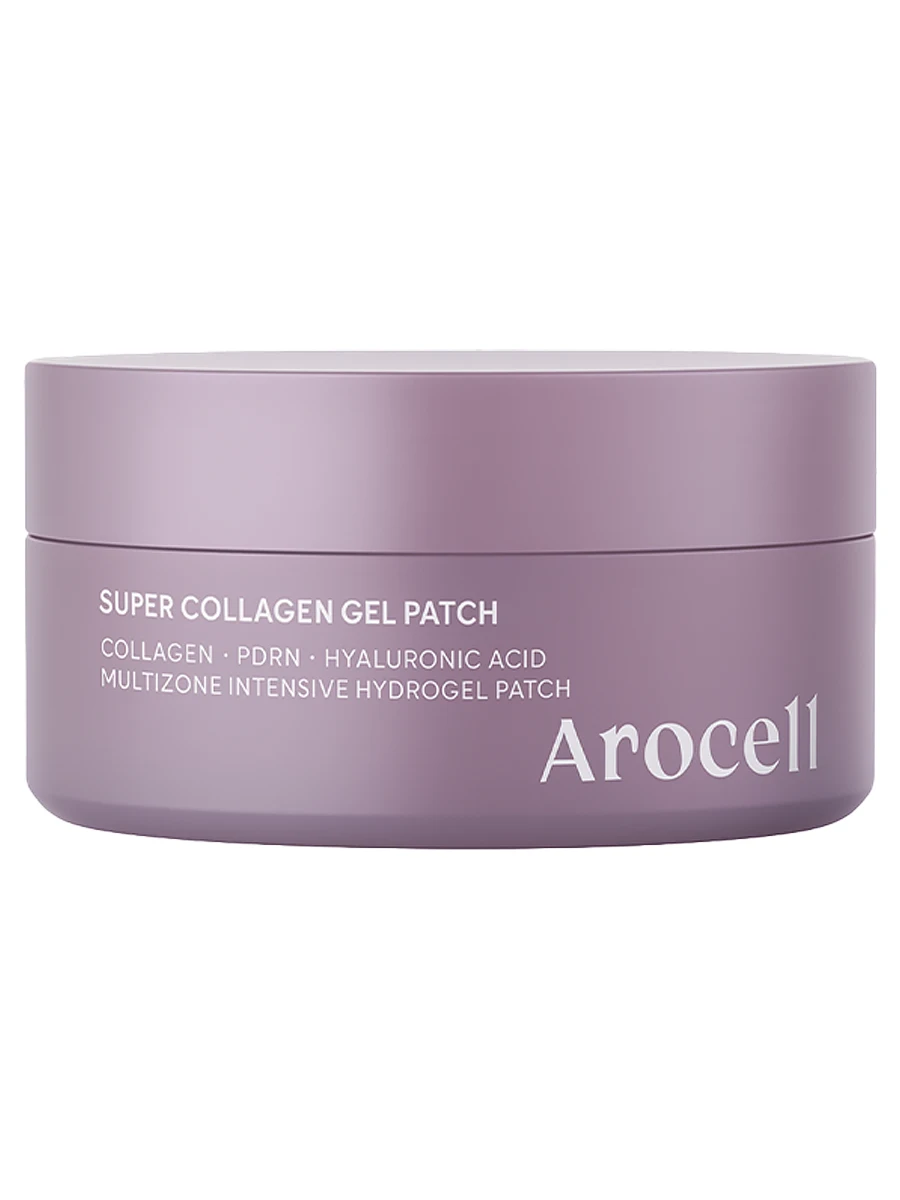 Arocell Коллагеновые патчи для глаз с ПДРН, бакучиолом и пептидами Super Collagen Gel Patch 60 шт