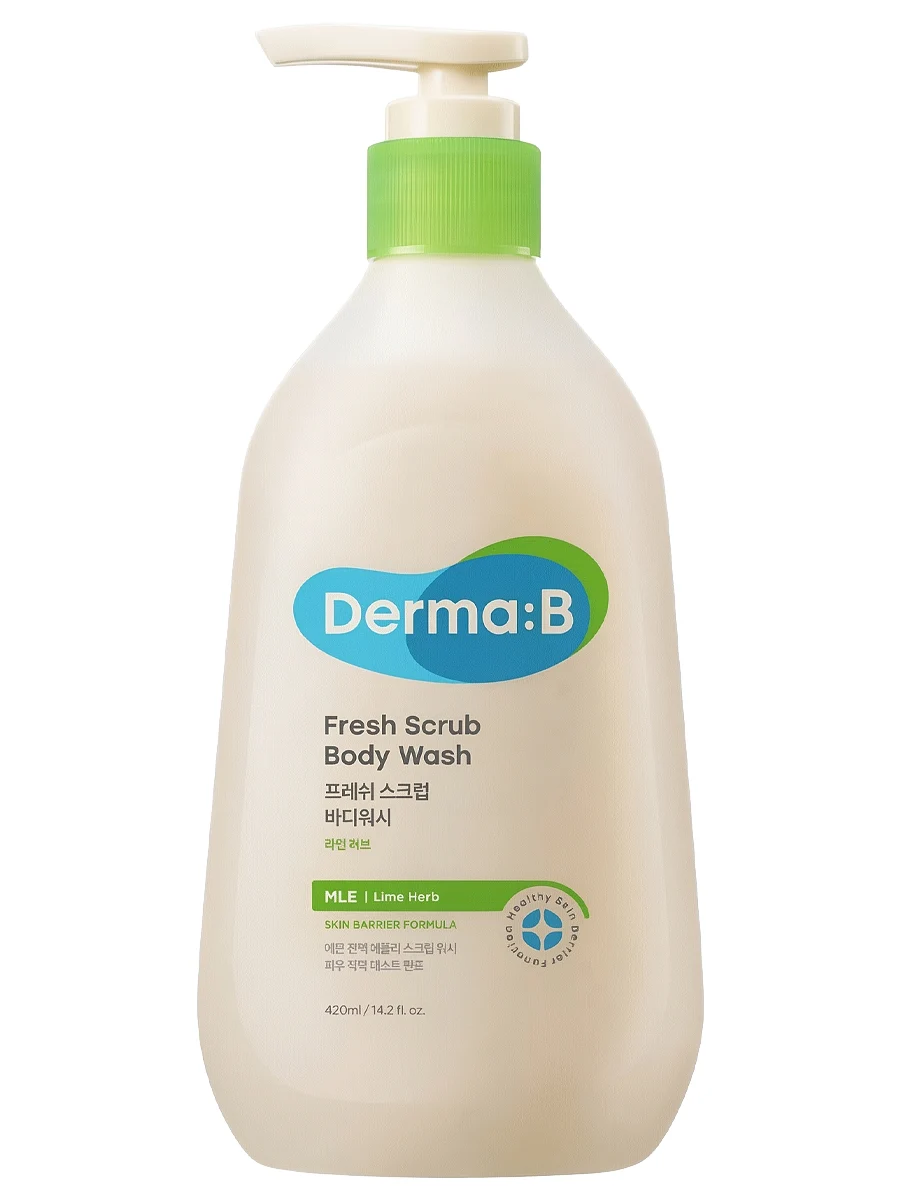 Derma:B Ламеллярный освежающий гель-скраб для душа Fresh Scrub Body Wash 420 мл