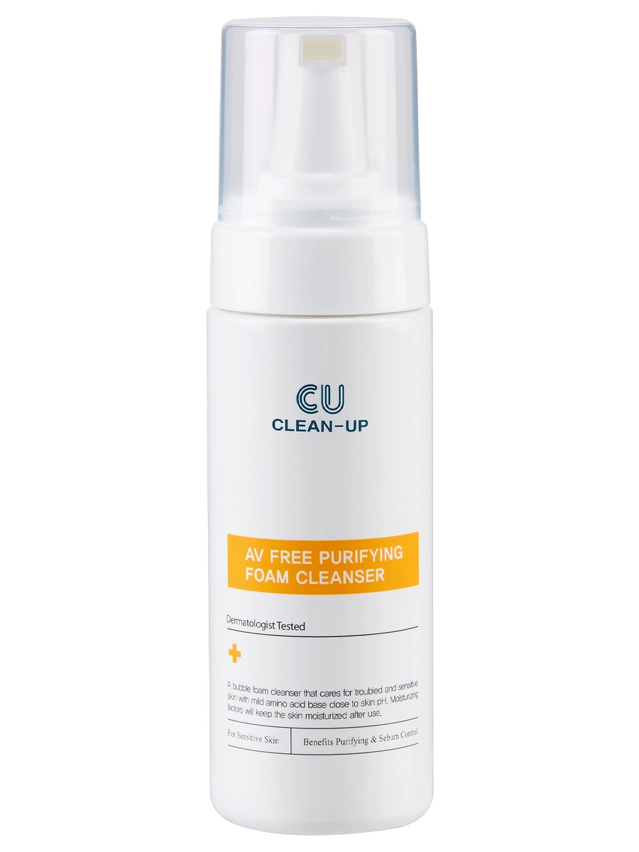 CU Skin Пенка для умывания для проблемной и чувствительной кожи Clean-Up AV Free Purifying Foam Cleanser 180 мл