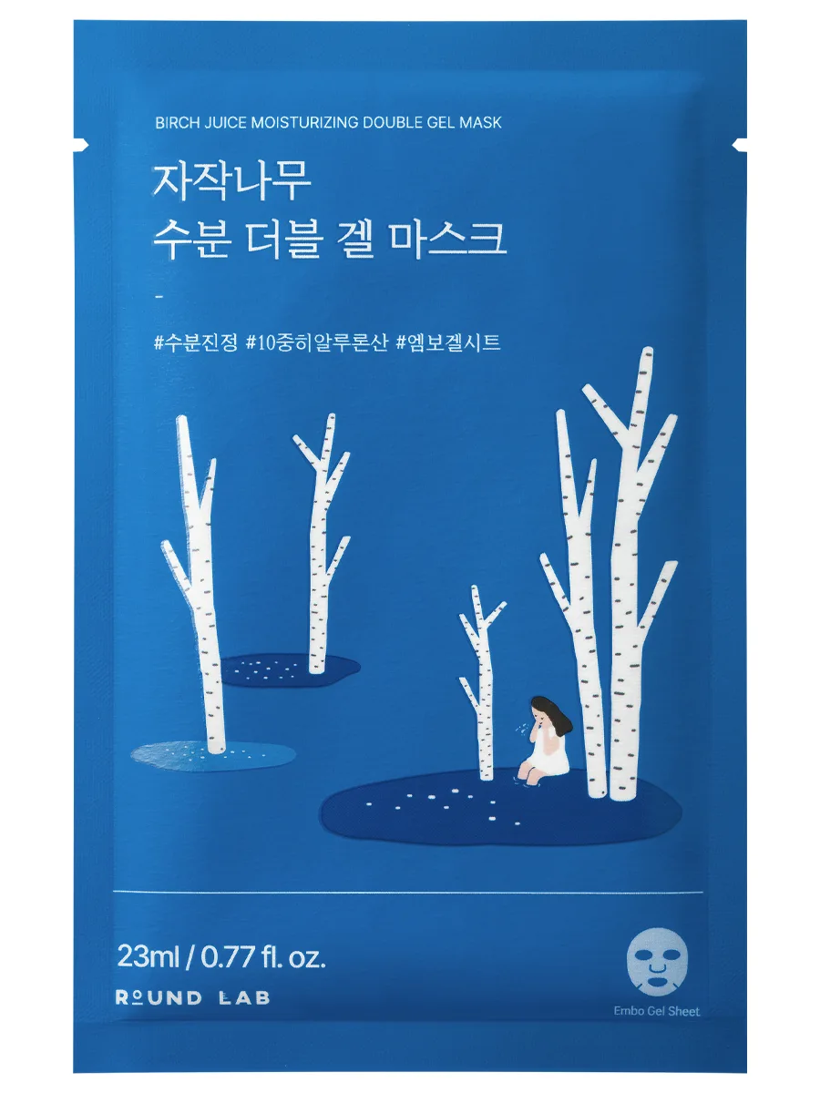 Round Lab Увлажняющая гелевая маска с березовым соком Birch Juice Moisturizing Double Gel Mask 23 мл