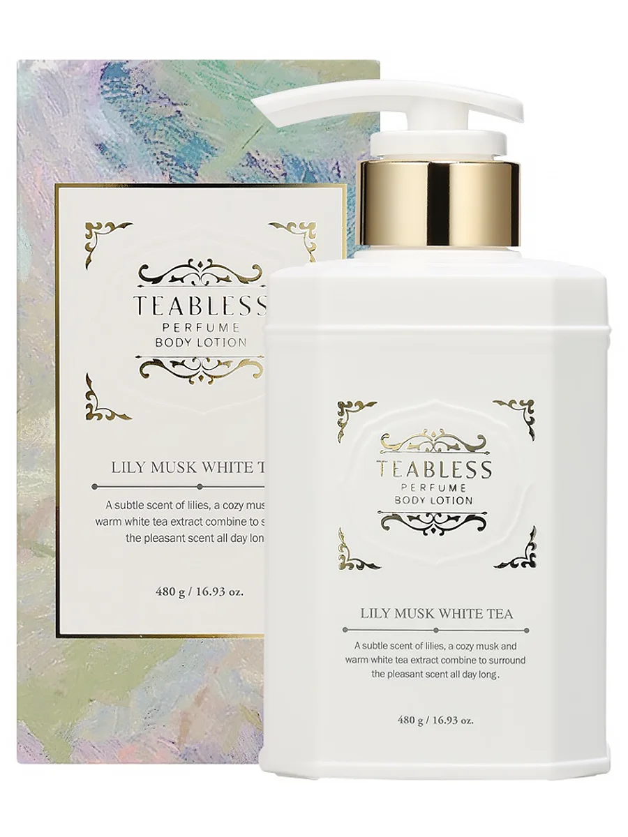 Teabless Парфюмированный лосьон «Лилия, Мускус» Lily Musk White Tea Perfume Body Lotion 480 гр