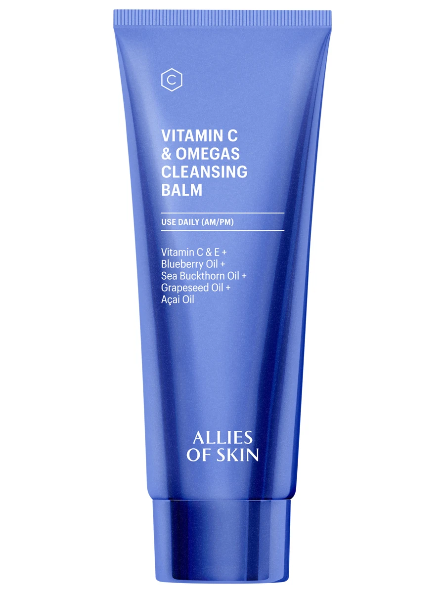 Allies of Skin Очищающий гель-бальзам с витамином С и омега-комплексом Vitamin C & Omegas Cleansing Balm 100 мл