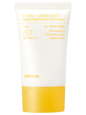 Celimax Осветляющий солнцезащитный крем SPF50 Pore + Dark Spot Brightening Care Sunscreen 50 мл