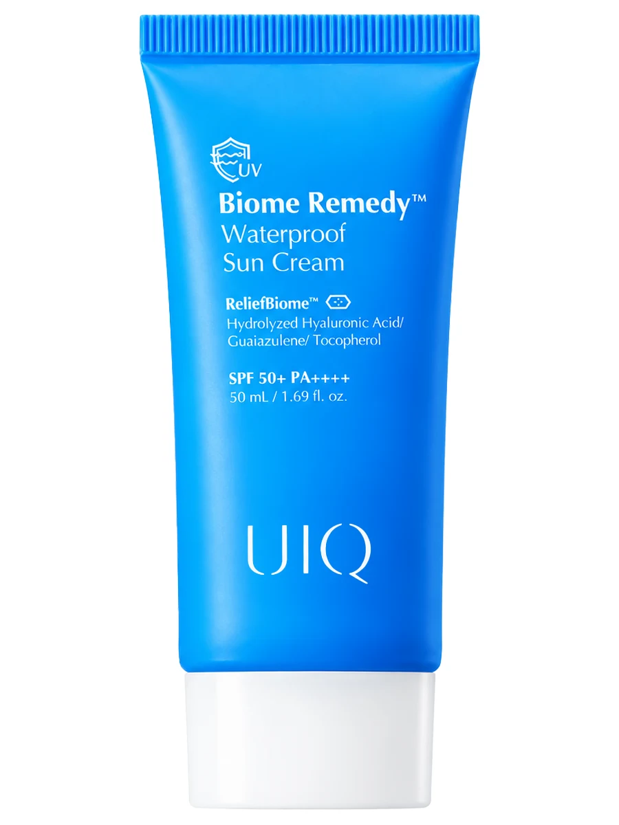 UIQ Водостойкий солнцезащитный крем SPF 50+ PA++++ Biome Remedy Waterproof Sun Cream 50 мл