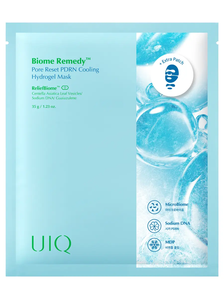 UIQ Охлаждающая гидрогелевая маска с ПДРН для сужения пор Biome Remedy Pore Reset PDRN Cooling Hydrogel Mask 35 гр