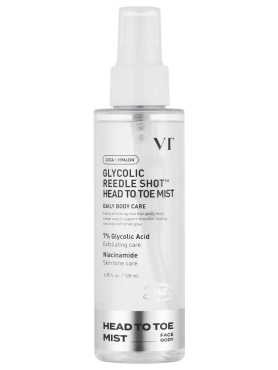 VT Cosmetics Мист для лица и тела с 7% гликолевой кислоты Glycolic Reedle Shot Head To Toe Mist 120 мл