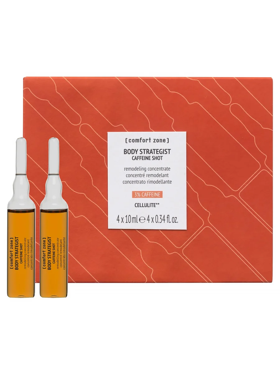 Comfort Zone Ремоделирующий концентрат с кофеином для коррекции силуэта Body Strategist Caffeine Shot 10 мл х 4 шт