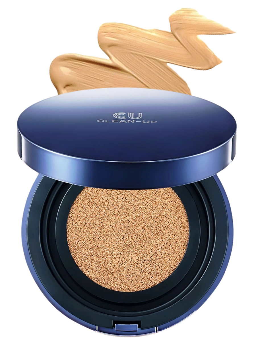 CU Skin Антивозрастной тональный кушон – 23 тон SPF50 Clean-Up Skinfit Cushion Pact 15 гр х 2 шт