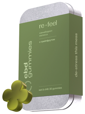 re-feel Мармелад с CBD для снижения стресса и тревожности CBD Gummies 30 шт
