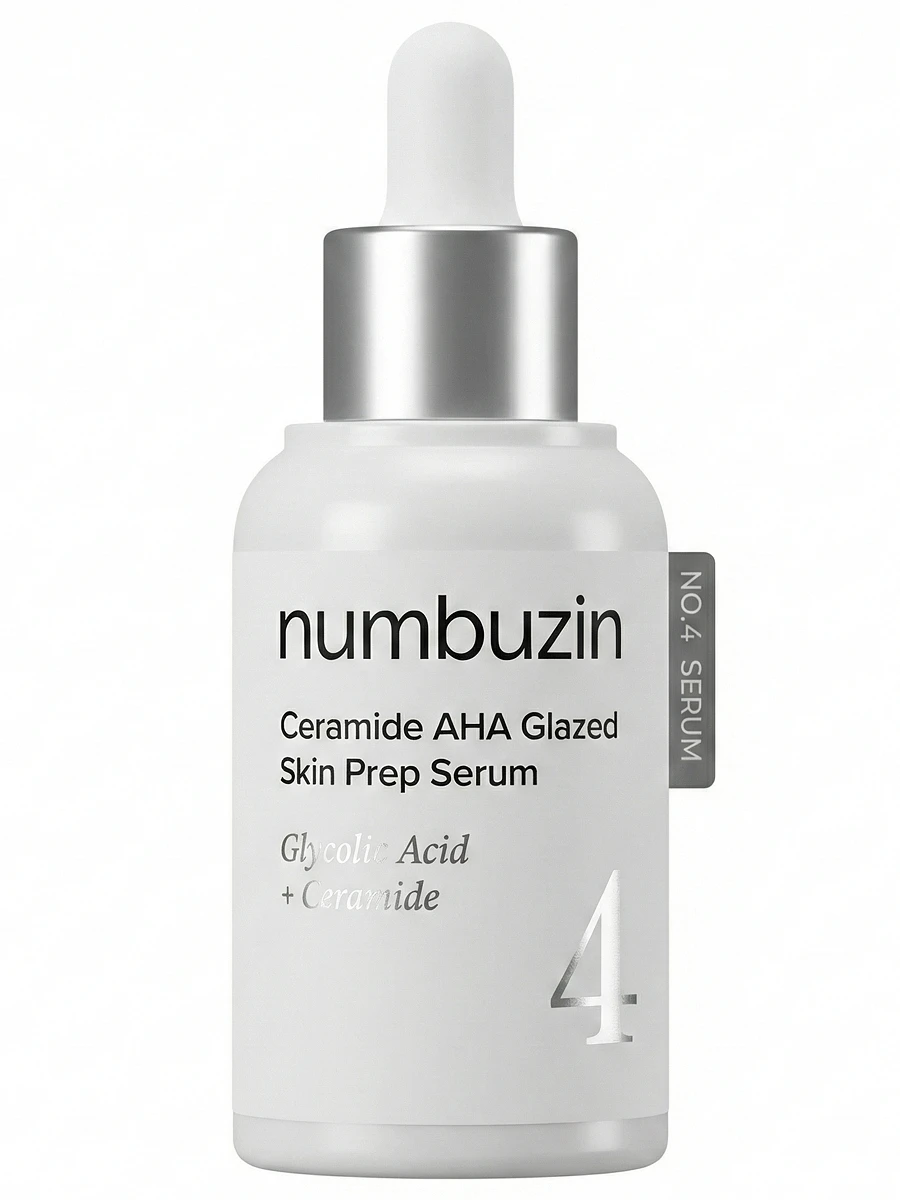 Numbuzin Обновляющая сыворотка с кислотами No.4 Ceramide AHA Glazed Skin Prep Serum 30 мл