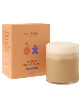 re-feel Имбирно-тыквенный латте с кокосовым молоком Ginger Coffee Latte 8 шт