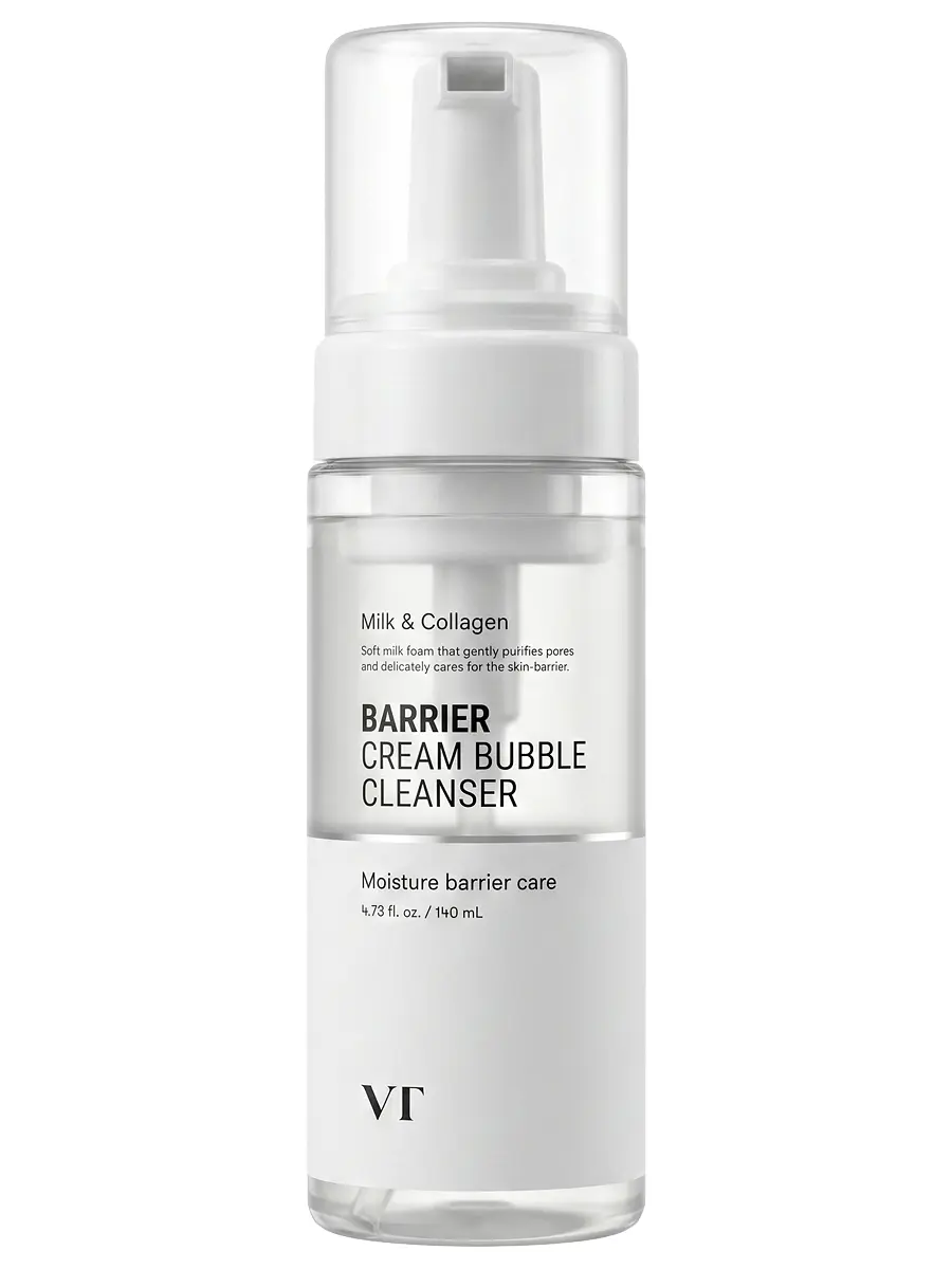 VT Cosmetics Мягкая очищающая пенка с молочными протеинами Barrier Cream Bubble Cleanser 140 мл