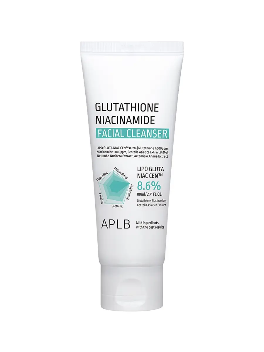 APLB Осветляющая пенка с глутатионом и ниацинамидом Glutathione Niacinamide Facial Cleanser 80 мл