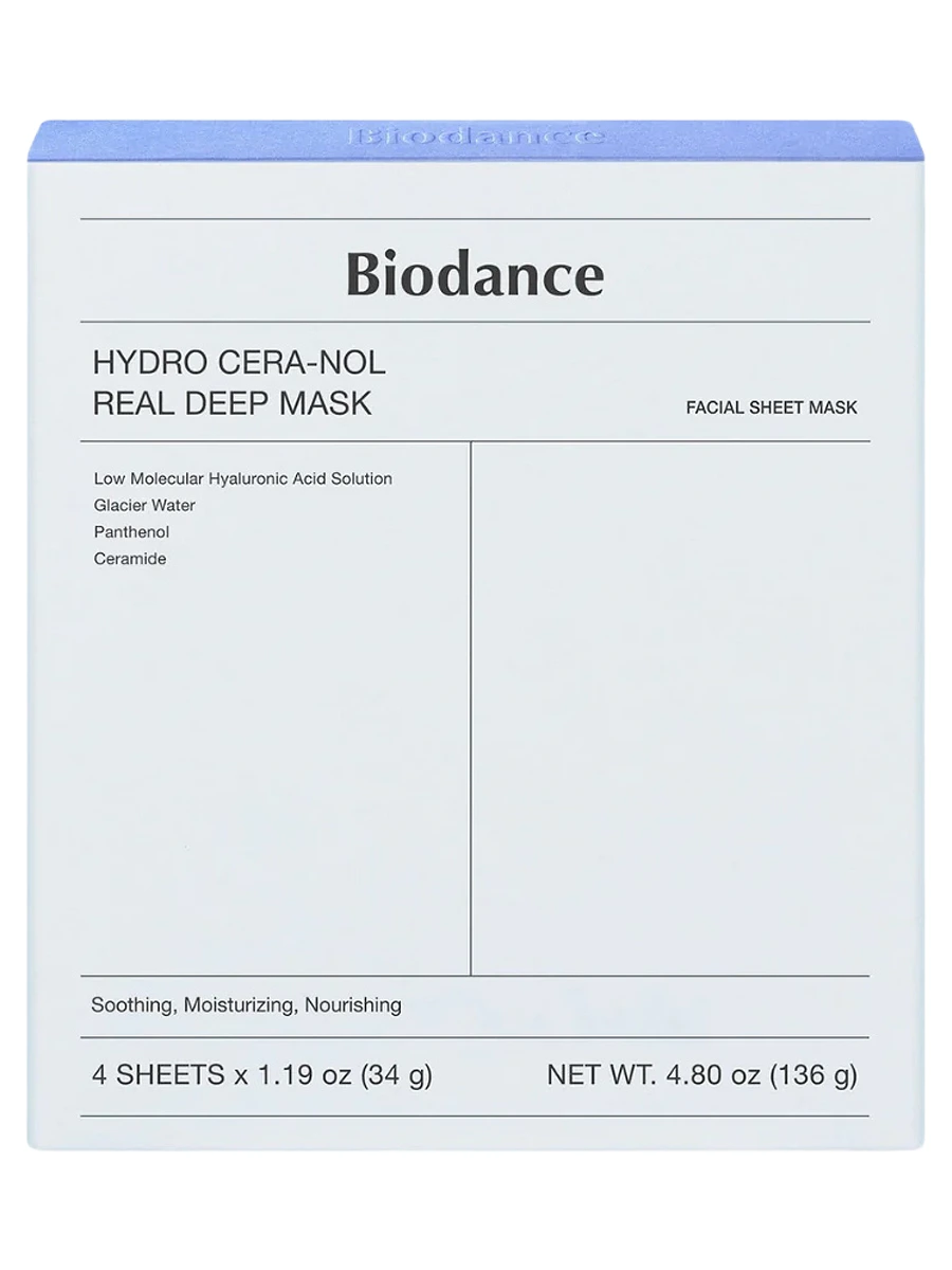 Biodance Ночная гидрогелевая маска с церамидами против сухости Hydro Cera-Nol Real Deep Mask 34 гр х 4 шт