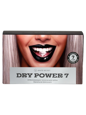 White Secret Отбеливающие полоски для зубов на 4-8 тонов Dry Power 7 шт