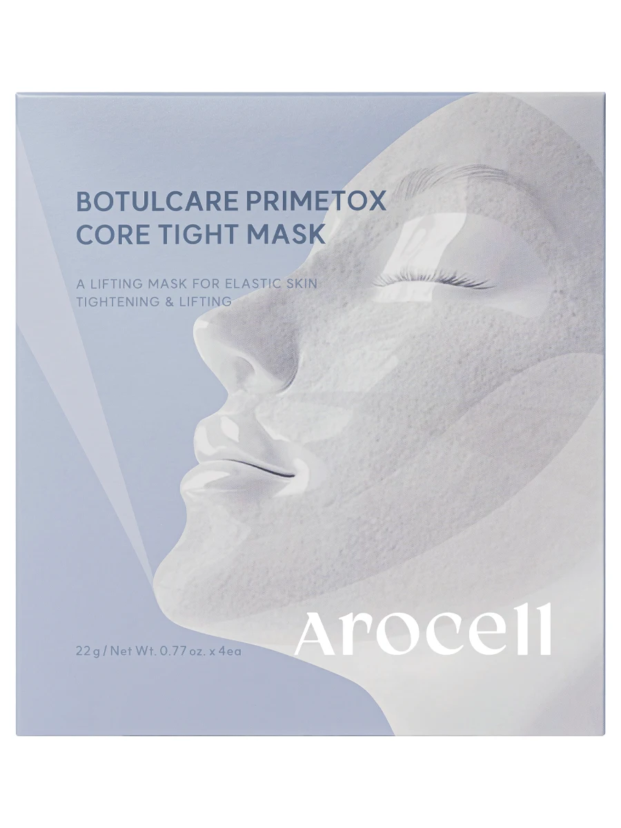 Arocell Пептидная маска-бандаж для упругости и четкого контура лица Botulcare PrimeTox Core Tight Mask 22 г х 4 шт