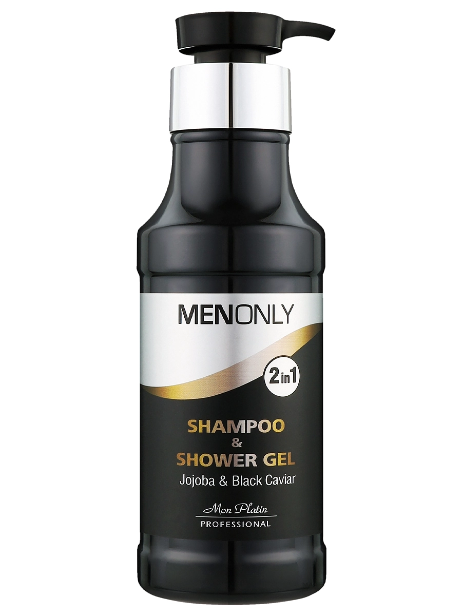 Mon Platin Professional Мужской шампунь и гель для душа 2-в-1 Black Caviar Men Shampoo 400 мл