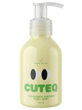 White Secret Зубная паста для детей 5-12 лет со вкусом груши и мяты Cuteq Mint Pearl 100 мл