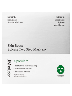 JMsolution Двухэтапная тканевая маска со спикулами и гиалуроновой кислотой Skin Boost Spicule Two Step Mask 30 мл х 10 шт