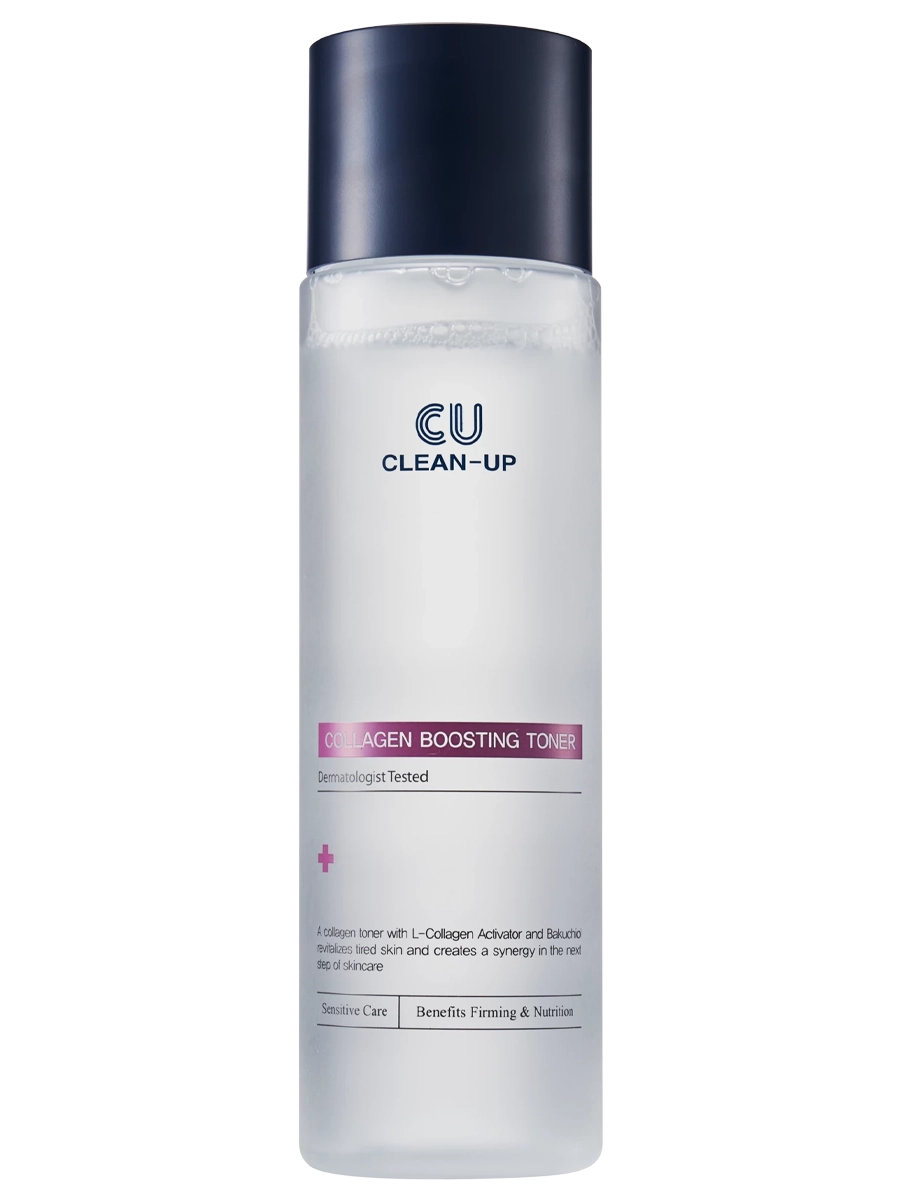 CU Skin Коллагеновый тонер-бустер для интенсивного увлажнения и упругости Clean-Up Collagen Boosting Toner 200 мл