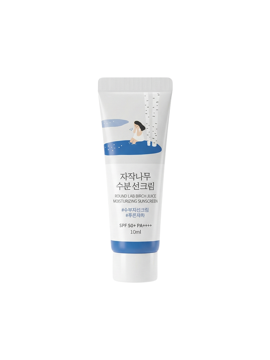 Round Lab Солнцезащитный крем с березовым соком и гиалуроновой кислотой SPF 50 Birch Juice Moisturizing Sunscreen 10 мл