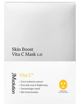 JMsolution Осветляющая тканевая маска с витамином С для сияния кожи Skin Boost Vita C Mask 30 мл х 10 шт