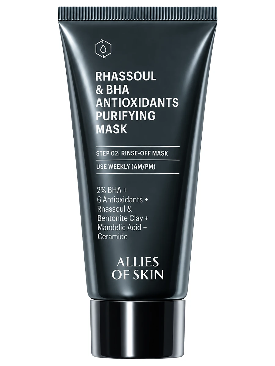 Allies of Skin Очищающая маска с салициловой кислотой Rhassoul & BHA Antioxidants Purifying Mask 50 мл