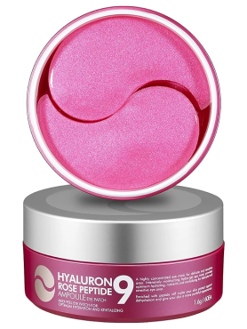 Medi-Peel Освежающие патчи с экстрактом розы и пептидами Hyaluron Rose Peptide 9 Ampoule Eye Patch 60 шт