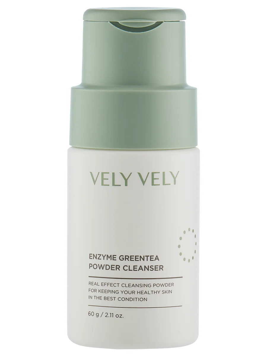 Vely Vely Энзимная пудра с зеленым чаем и липазой Enzyme Green Tea Powder Cleanser 60 гр